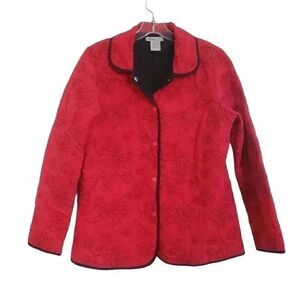 Analogy Women’s Red w/Black Embroidered Jacket